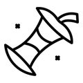 Rotten apple icon outline vector. Contaminated food Royalty Free Stock Photo