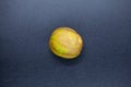 Rotten lime fruit on seen from above on a dark background Royalty Free Stock Photo