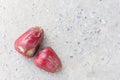 Rotten rose apple on grunge background Royalty Free Stock Photo