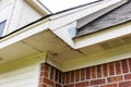 Rotten wood on Soffit and Fascia boards of home Royalty Free Stock Photo