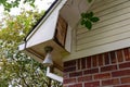 Rotten wood on Soffit and Fascia boards of home Royalty Free Stock Photo