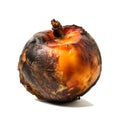 Decomposing Rotten Peach Unhealthy Eating Concept in Spoiled Fruit, Mold Growth, Generative Ai Royalty Free Stock Photo