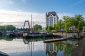 Rotterdam city cityscape skyline with, Oude Haven, Netherlands.