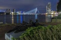 Rotterdam city skyline at night Royalty Free Stock Photo