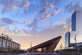 Rotterdan central station with the early morning light