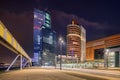 Modern architecture at Wilhelmina Square, Rotterdam at dusk. Royalty Free Stock Photo