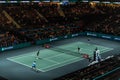 ROTTERDAM, 19 February 2023 - Final match of double tennis with Bopanna Ebden ( winner) and Didig Krajicek Royalty Free Stock Photo