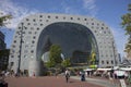 Markthal building at Saturday with the local market in front