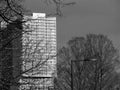 Rotterdam Kop van Zuid architecture / skyline - black & white Royalty Free Stock Photo