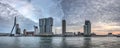 Rotterdam Kop van Zuid panorama Royalty Free Stock Photo