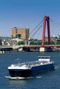 Rotterdam. Maas and Willemsbrug Royalty Free Stock Photo