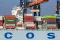 Container shipping port crane ship Royalty Free Stock Photo