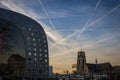 Rotterdam market hall at dusk Royalty Free Stock Photo