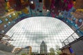 Rotterdam Markthal, large mural detail on the vaulted ceilings the Netherlands Holland