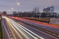 Rotterdam A20 motorway in the blue hour