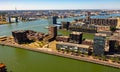 ROTTERDAM, NETHERLANDS - AUGUST 7, 2022: Aerial view of the largest port in Europe