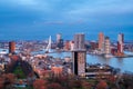 Rotterdam, Netherlands, city skyline over the Nieuwe Maas River Royalty Free Stock Photo