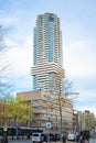 Isolated skyscraper in Rotterdam, Netherlands Royalty Free Stock Photo