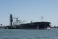 Belgium crude oil tanker called Alice lying in the harbor of Rotterdam, Europe on the