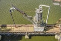 Aerial view of grain elevator Royalty Free Stock Photo