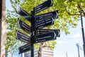 Street direction signpost at Rotterdam, Netherlands