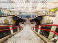 ROTTERDAM, THE NETHERLANDS - MAY 31, 2018: Access to the Blaak station, City center. Rotterdam subway station platform. Rotterdam