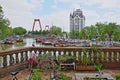 Oudehaven Harbor with historical houseboats viewed from a balcony, with the White House Witte Huis