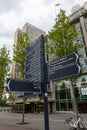 Rotterdam, The Netherlands - May 16, 2022: Rotterdam Tourist signs point at destinations