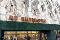 Rotterdam, The Netherlands - October 20, 2023: Entrance of De Bijenkorf. Upscale department store De Bijenkorf trims jobs