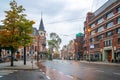 Rotterdam, Netherlands - October 13, 2019: Typical historic buildings in Rotterdam, travel