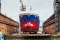 Ship repair dock workers Royalty Free Stock Photo