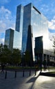 Rotterdam, Netherlands - September 7, 2019: Skyscraper complex Gebouw Delftse Poort in the morning sun.