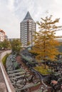 The Blaaktoren building nicknamed The Pencil in Rotterdam, the Netherlands