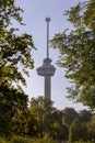 Euromast, the observation tower of Rotterdam city as seen from Het Park