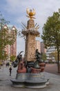 Monument Ode to Marten Toonder in Rotterdam, the Netherlands