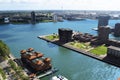 Rotterdam Panorama. Rotterdam cityscape - Netherlands - architecture background.