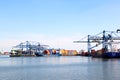 Rotterdam shipping port in the Netherlands Royalty Free Stock Photo