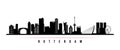 Rotterdam skyline horizontal banner. Royalty Free Stock Photo