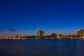 Rotterdam skyline at night Royalty Free Stock Photo