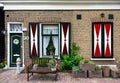 Rotterdam, South Holland, The Netherlands - Facade of a traditional decorated house