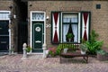 Rotterdam, South Holland, The Netherlands - Facade of a traditional decorated house