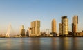 Rotterdam Wilhelminapier with Bridge Evening Light