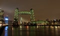 Rotterdam The Netherlands at night Royalty Free Stock Photo