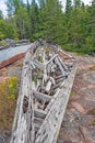 Rotting Boats on a Remote Coastline Royalty Free Stock Photo