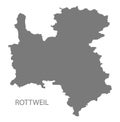 Rottweil county map of Baden Wuerttemberg Germany