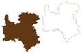 Rottweil district Federal Republic of Germany, rural district, Baden-Wurttemberg State map vector illustration, scribble sketch