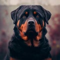 Rottweiler Dog Staring in Sitting Pose Royalty Free Stock Photo