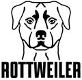 Rottweiler head with name