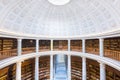 Castle Kacina, Empire Chateau near Kutna Hora, Bohemia, Czech Republic. Panoramic view inside great OLD public library