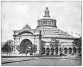 The Rotunda, the center of the exhibition. Vienna World`s Fair, 1873. Royalty Free Stock Photo